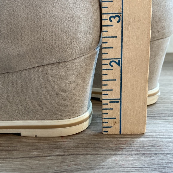 Sheridan Mia Italy wedge peep toe 37 leather suede - Picture 13 of 16